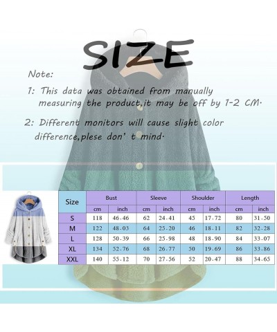 Sherpa Pullover Fuzzy Fleece Hoodies for Women Warm Winter Plus Size Cute Button Hooded Sweatshirt Tops Teddy 3-brown $12.95 ...