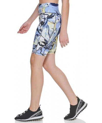 Women's Bike High Waist Printed Short Hydrangea $11.76 Activewear