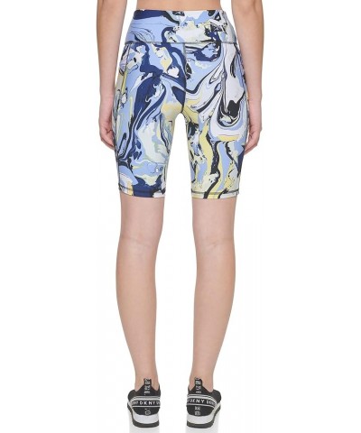 Women's Bike High Waist Printed Short Hydrangea $11.76 Activewear