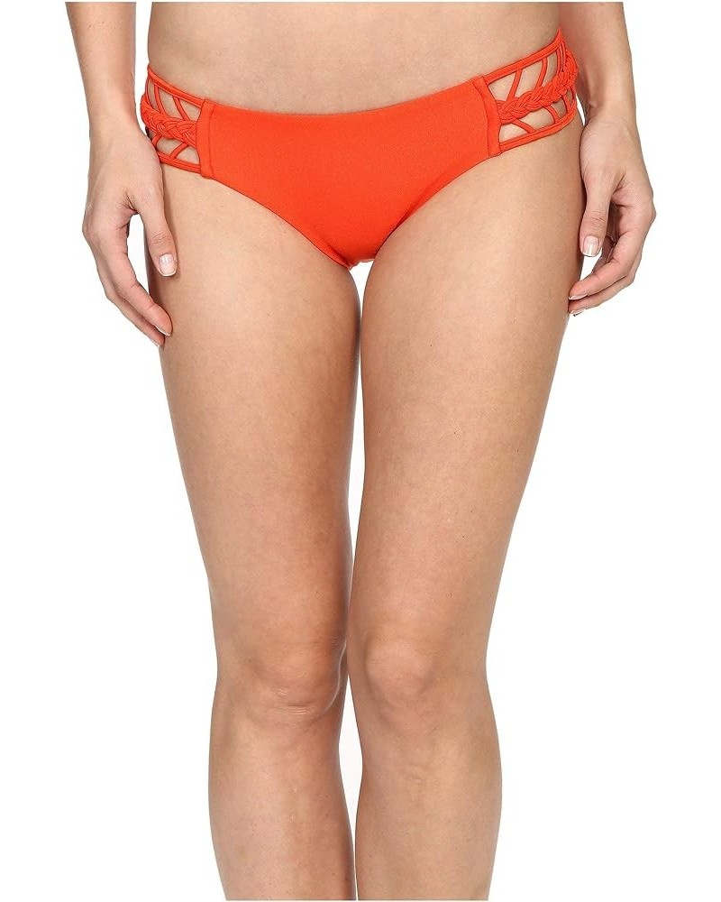 Women's Standard Kiss The Wave Strings to Braid Side Full Bikini Bottom Caliente $11.65 Swimsuits