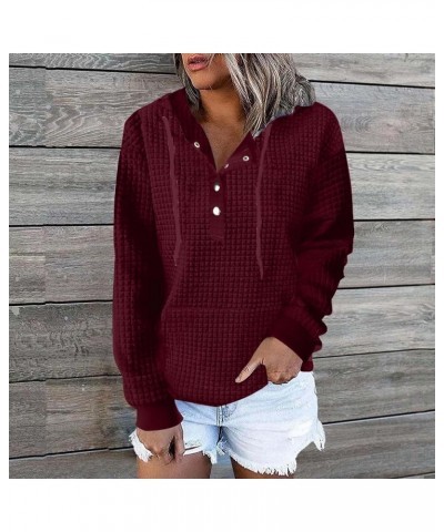 winter hoodies for women plus size thick sweatshirts for women three quarter zip women lightweight sweatshirt Wine-c $10.70 H...