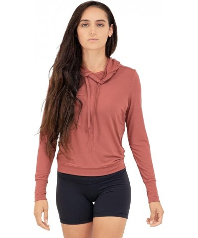 Women's UPF 50+ Bamboo Viscose Everyday Lighweight Hoodie | Ultra-soft Full Coverage, UV Sun Protection Terracotta $26.88 Act...