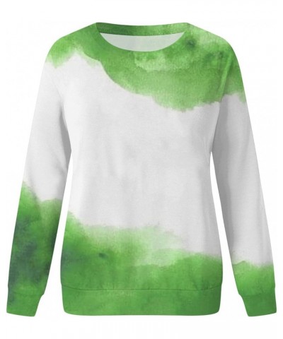 Sweatshirts Women Oversized,Women's Casual Crew Neck Sweatshirts Long Sleeve Solid Tunic Tops Loose Pullovers Green-1 $8.50 S...