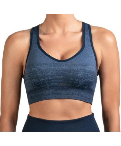 Ladies Seamless Racerback Sports Bra Blue Cove Gradient $11.11 Lingerie