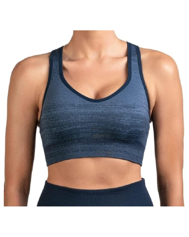 Ladies Seamless Racerback Sports Bra Blue Cove Gradient $11.11 Lingerie