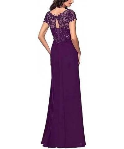 Mother of The Bride Dresses with Sleeves Laces Appliques V-Neck Chiffon Formal Evening Party Gown for Women ZJ03 Mint $32.40 ...