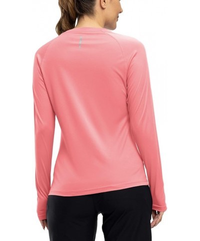 Women UPF 50+ Long Sleeve Shirts Quick Dry Quarter Zipper Sun Shirts Hiking Athletic Workout Shirts Pink-quarter Zipper Style...