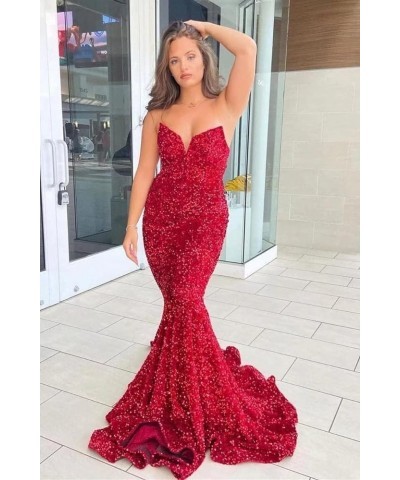 Sequin Prom Dresses 2023 Mermaid Homecoming Dress High Split Formal Party Evening Gowns for Women 3style-dark Green $32.57 Dr...