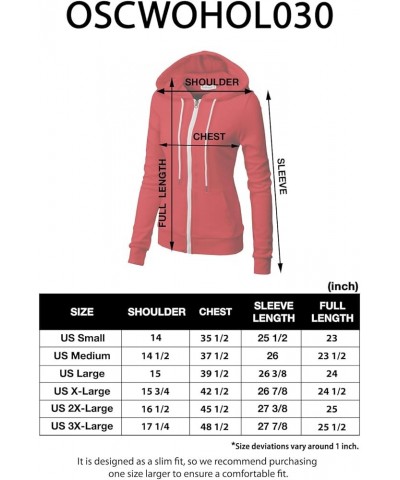 Women's Slim Fit Zip Up Hoodie Lightweight Long Sleeve Kangaroo Pocket Basic Casual wear Oscwohol030-heatherred $16.91 Hoodie...