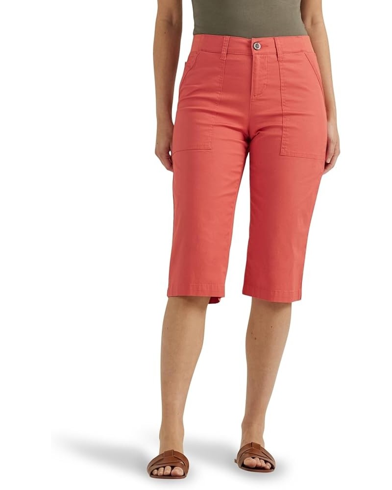 Women's Ultra Lux Comfort with Flex-to-go Utility Skimmer Capri Pant Poppy $25.14 Pants