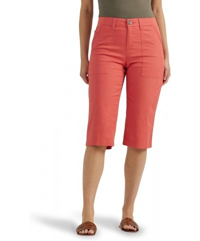 Women's Ultra Lux Comfort with Flex-to-go Utility Skimmer Capri Pant Poppy $25.14 Pants