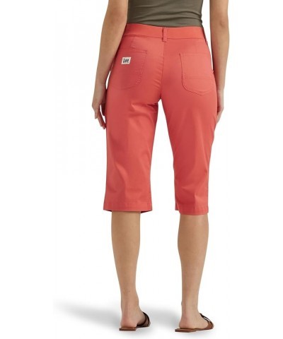 Women's Ultra Lux Comfort with Flex-to-go Utility Skimmer Capri Pant Poppy $25.14 Pants