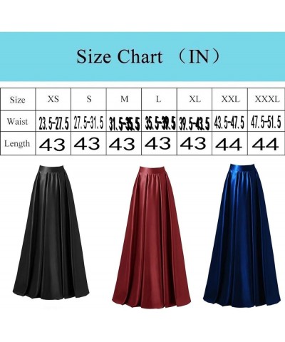 Diydress Women’s Satin Flared Swing Maxi Skirt Long Floor Length High Waist Fomal Prom Party Skirts with Pockets New Green $2...