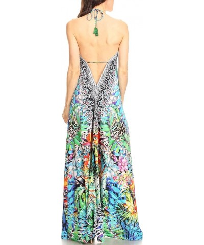 Lizi Womens Maxi High-Low Halter Handkerchief Long Dress Beach Party Tlm280-multi $34.79 Dresses