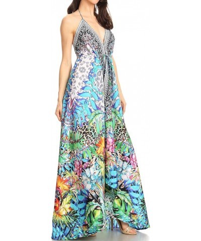 Lizi Womens Maxi High-Low Halter Handkerchief Long Dress Beach Party Tlm280-multi $34.79 Dresses