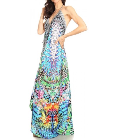 Lizi Womens Maxi High-Low Halter Handkerchief Long Dress Beach Party Tlm280-multi $34.79 Dresses