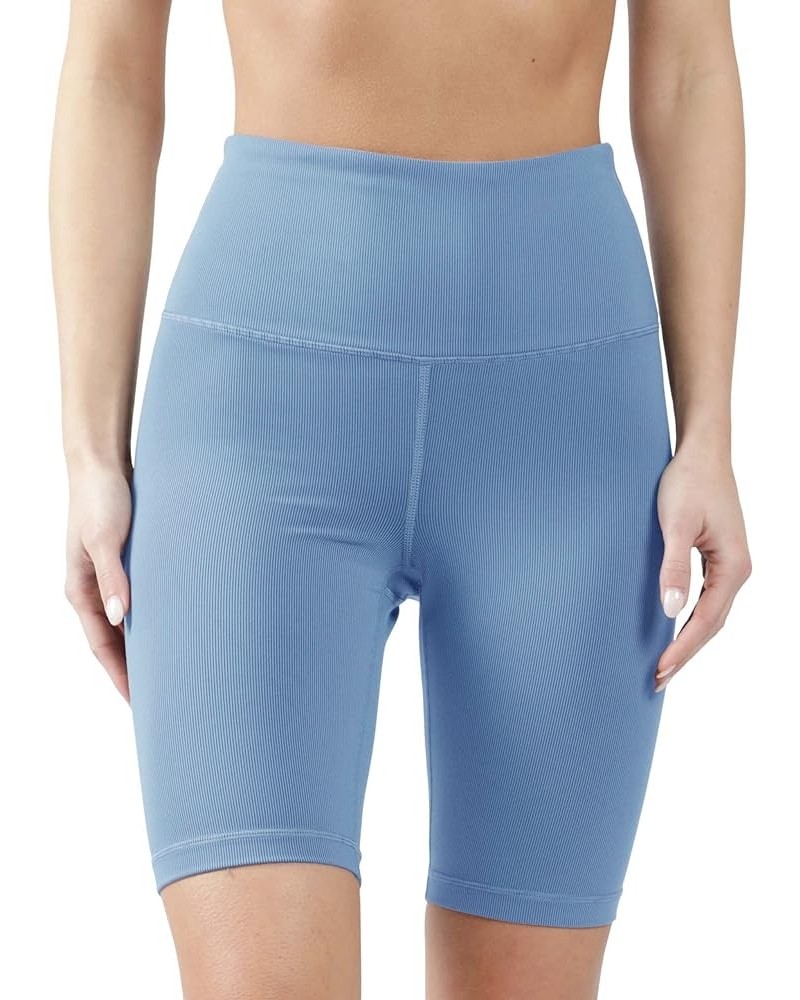 High Waist Power Flex Yoga Shorts - Tummy Control Biker Shorts for Women Allure 9" Ribbed $16.49 Lingerie