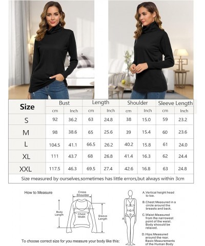 Women's Long Sleeve Thermal Turtleneck Casual Slim Fit Basic Tops Pullover Sweater Wine Red $17.39 Activewear