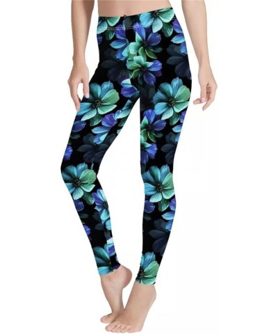 Fashion Womens Capri Legging Yoga Pants Mesh Running Exercise Workout Leggings Hibiscus Floral $14.74 Leggings