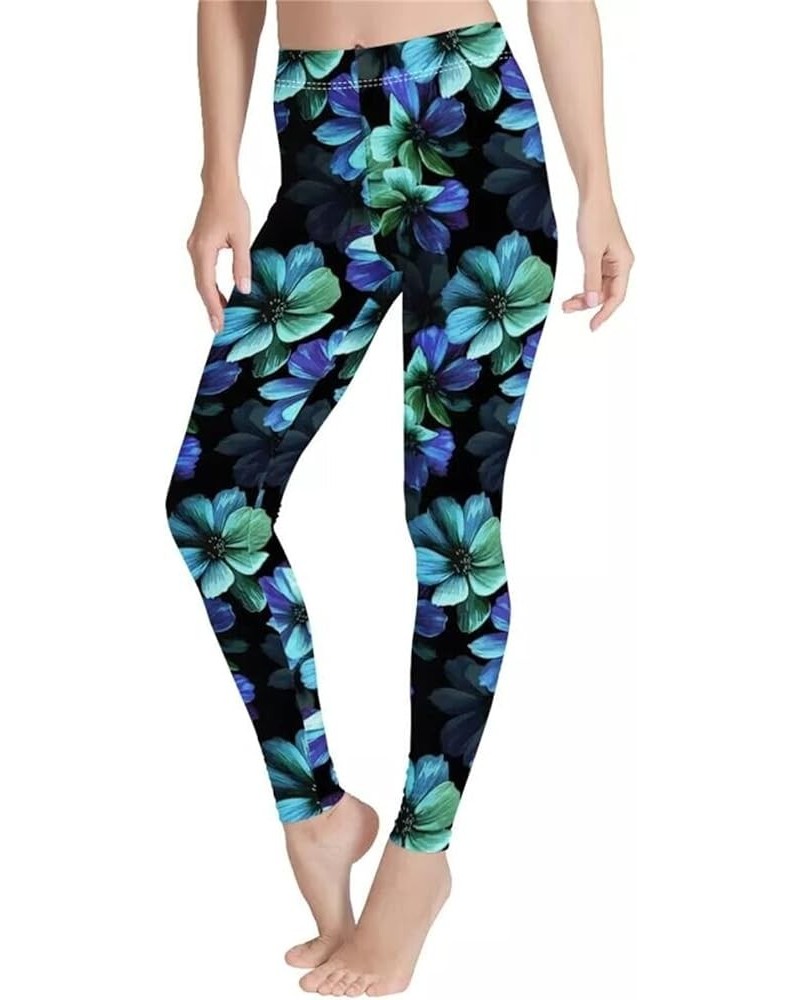 Fashion Womens Capri Legging Yoga Pants Mesh Running Exercise Workout Leggings Hibiscus Floral $14.74 Leggings