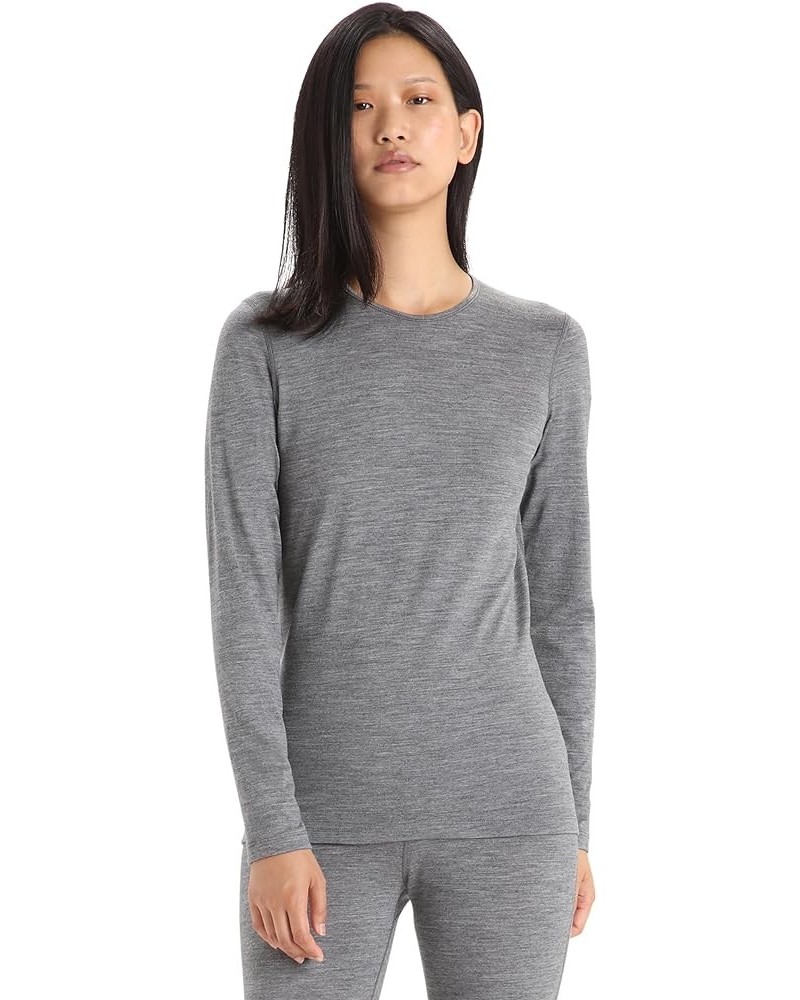 Icebreaker, 200 Oasis Lichen Long-Sleeve Crewe Top - Women's Gritstone Heather Medium $45.42 Activewear