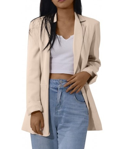 Blazer Jackets for Women,Long Sleeve Dressy Business Casual Work Office Suits Fashion Elegant Fall Winter Clothes Beige $8.39...