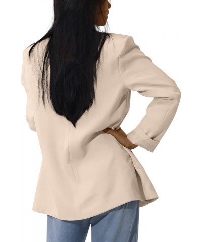 Blazer Jackets for Women,Long Sleeve Dressy Business Casual Work Office Suits Fashion Elegant Fall Winter Clothes Beige $8.39...