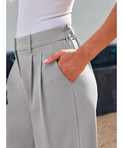 Wide Leg Dress Pants Women's High Waisted Business Casual Trousers Regular Grey $21.19 Pants