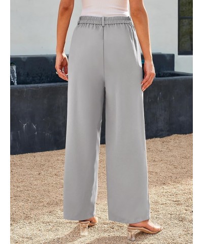 Wide Leg Dress Pants Women's High Waisted Business Casual Trousers Regular Grey $21.19 Pants