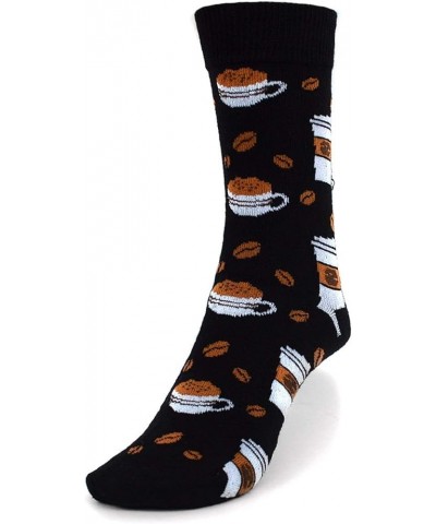 Urban-Peacock Women's Novelty Fun Crew Socks for Dress or Casual - Multiple Patterns Available! Coffee Cups - Black 1 $10.20 ...