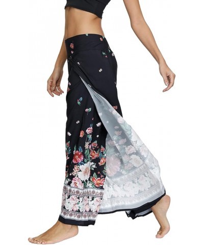 Women's Gaucho Yoga Pants Palazzo Boho Bohemian Hippie Dance Workout Harem Wide Leg A-patterned1 H $11.34 Pants