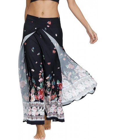 Women's Gaucho Yoga Pants Palazzo Boho Bohemian Hippie Dance Workout Harem Wide Leg A-patterned1 H $11.34 Pants