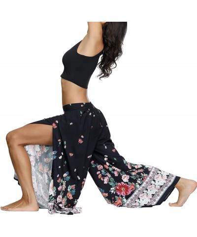 Women's Gaucho Yoga Pants Palazzo Boho Bohemian Hippie Dance Workout Harem Wide Leg A-patterned1 H $11.34 Pants