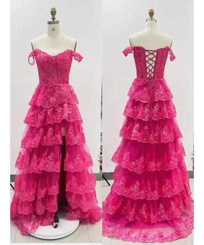 Sweetheart Prom Dress Long with Slit Off Shoulder Lace Applique Evening Dress for Teens NO114 Yellow $36.55 Dresses