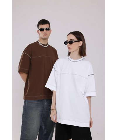 T-Shirts Oversized Half Short Sleeves Casual Loose Solid Streetwear Tee Tops Black $11.25 Tops