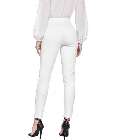 Women‘s Super Comfy Ultra Stretch with Full Elastic Waist Pull On Millennium Twill Pants White $13.48 Pants