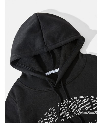 Women's Casual Long Sleeve Drawstring Crop Hooded Sweatshirt Hoodie Tops Letter Print Black $12.60 Hoodies & Sweatshirts