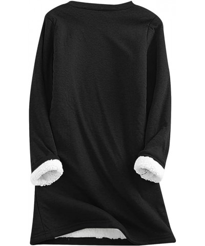 Womens 2023 Winter Fashion Clothes Faux Fuzzy Long Sleeve Casual Crew Neck Sweatshirts Warm Tops Black 1 $8.46 Hoodies & Swea...