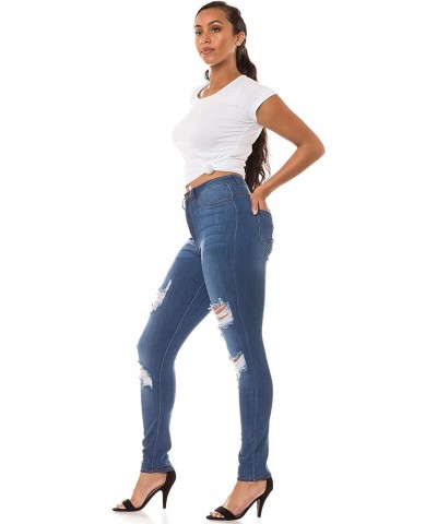 Aphrodite High Waisted Jeans for Women - Hand Sanding Distressed Destroyed Ripped Skinny Fit High Rise Stretch Denim Pants 44...