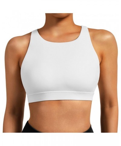 Women Workout Sports Bras Criss Cross Padded Support Yoga Bra Fitness Crop Tank Tops 013white $11.79 Lingerie