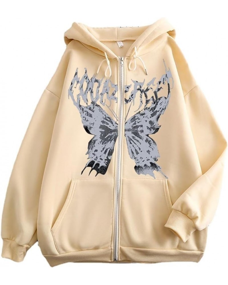 Women Y2k Zip Up Hoodie Sweatshirt Men Rhinestone Graphic Hoodie Girls Oversize Sweatshirt Fashion Streetwear 0730c-khaki $9....