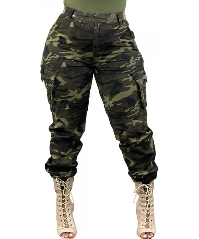 Women Camo Cargo Pants Camouflage Sweatpants Joggers Casual Army Fatigue Pants 00green $24.18 Activewear