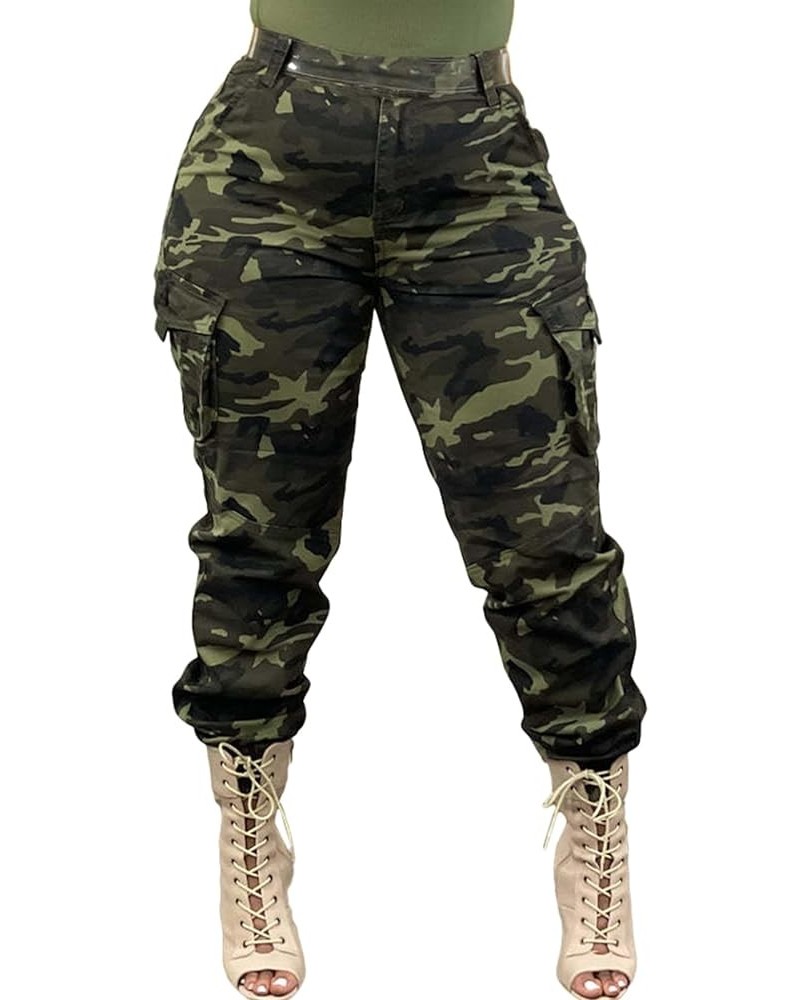 Women Camo Cargo Pants Camouflage Sweatpants Joggers Casual Army Fatigue Pants 00green $24.18 Activewear