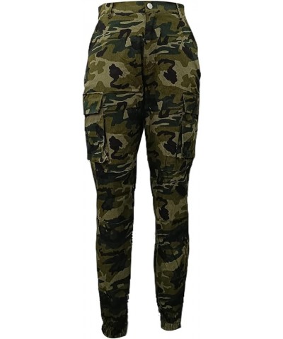 Women Camo Cargo Pants Camouflage Sweatpants Joggers Casual Army Fatigue Pants 00green $24.18 Activewear