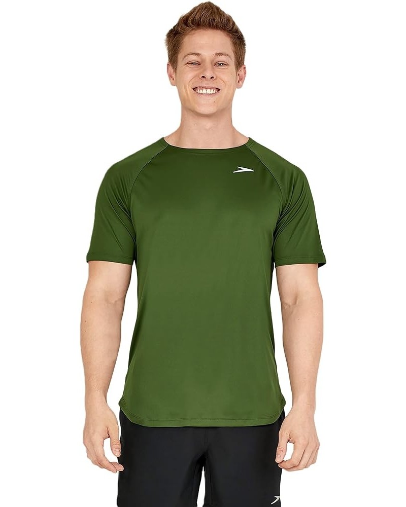 Men's Uv Swim Shirt Short Sleeve Fitness Rashguard Douglas Fir $11.51 Shirts