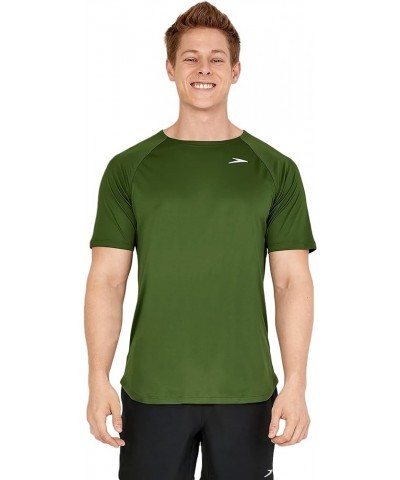 Men's Uv Swim Shirt Short Sleeve Fitness Rashguard Douglas Fir $11.51 Shirts