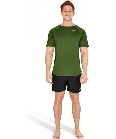 Men's Uv Swim Shirt Short Sleeve Fitness Rashguard Douglas Fir $11.51 Shirts