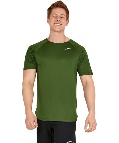 Men's Uv Swim Shirt Short Sleeve Fitness Rashguard Douglas Fir $11.51 Shirts