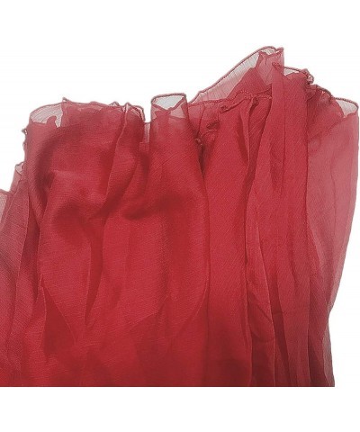 Women's Ankle Chiffon Long Skirt A-line Retro Skirts Pleated Beach Maxi Skirt Red $10.58 Skirts