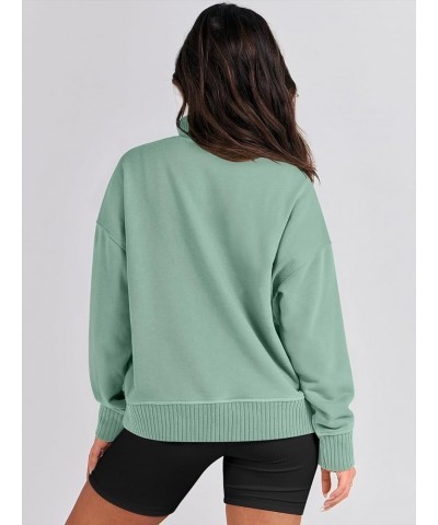 Women's Casual Long Sleeve Sweatshirt Button Up V Neck Loose Henley Pullover Tops with Pockets Pea Green $22.13 Hoodies & Swe...